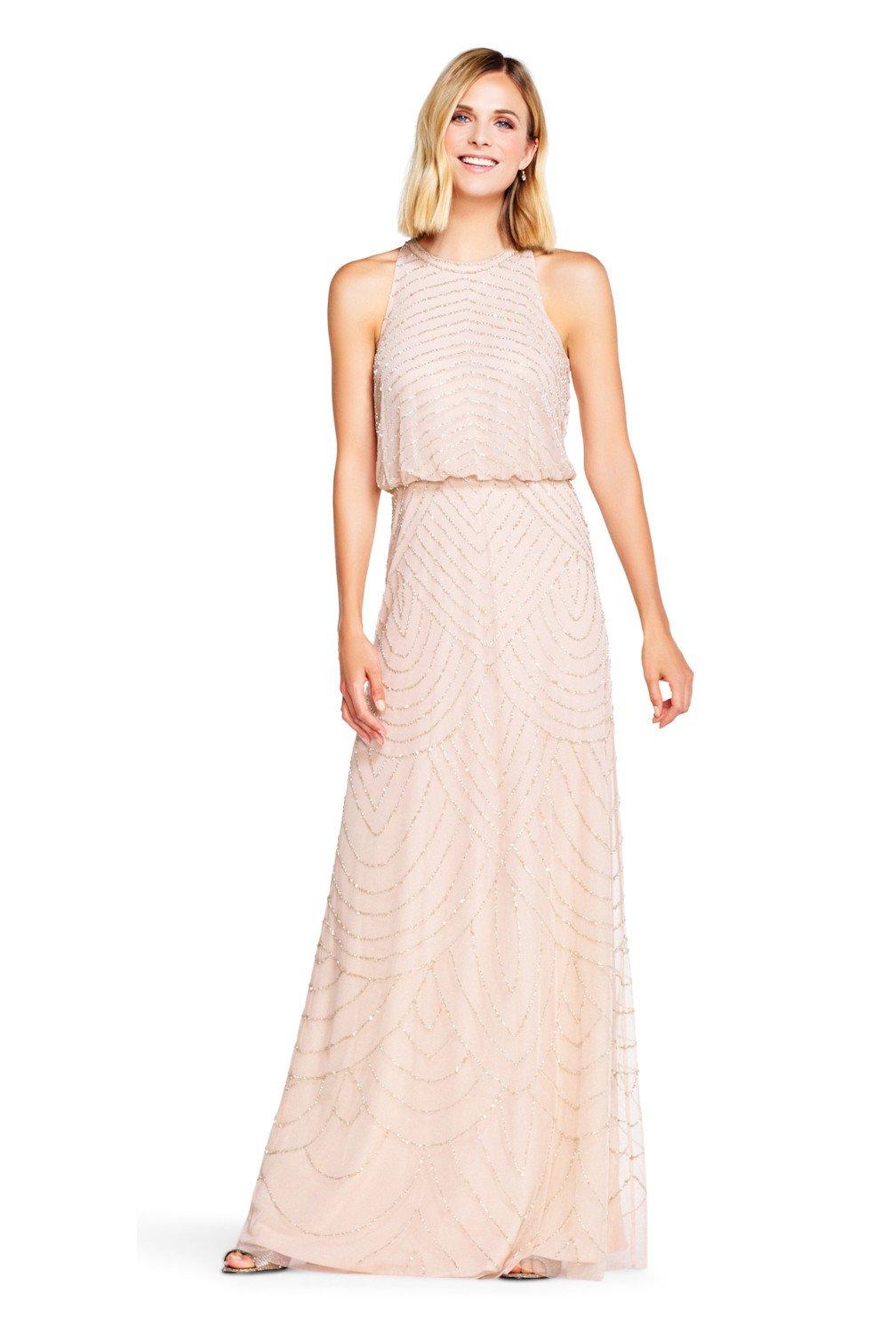 Dresses Beaded Halter Gown Adrianna Papell